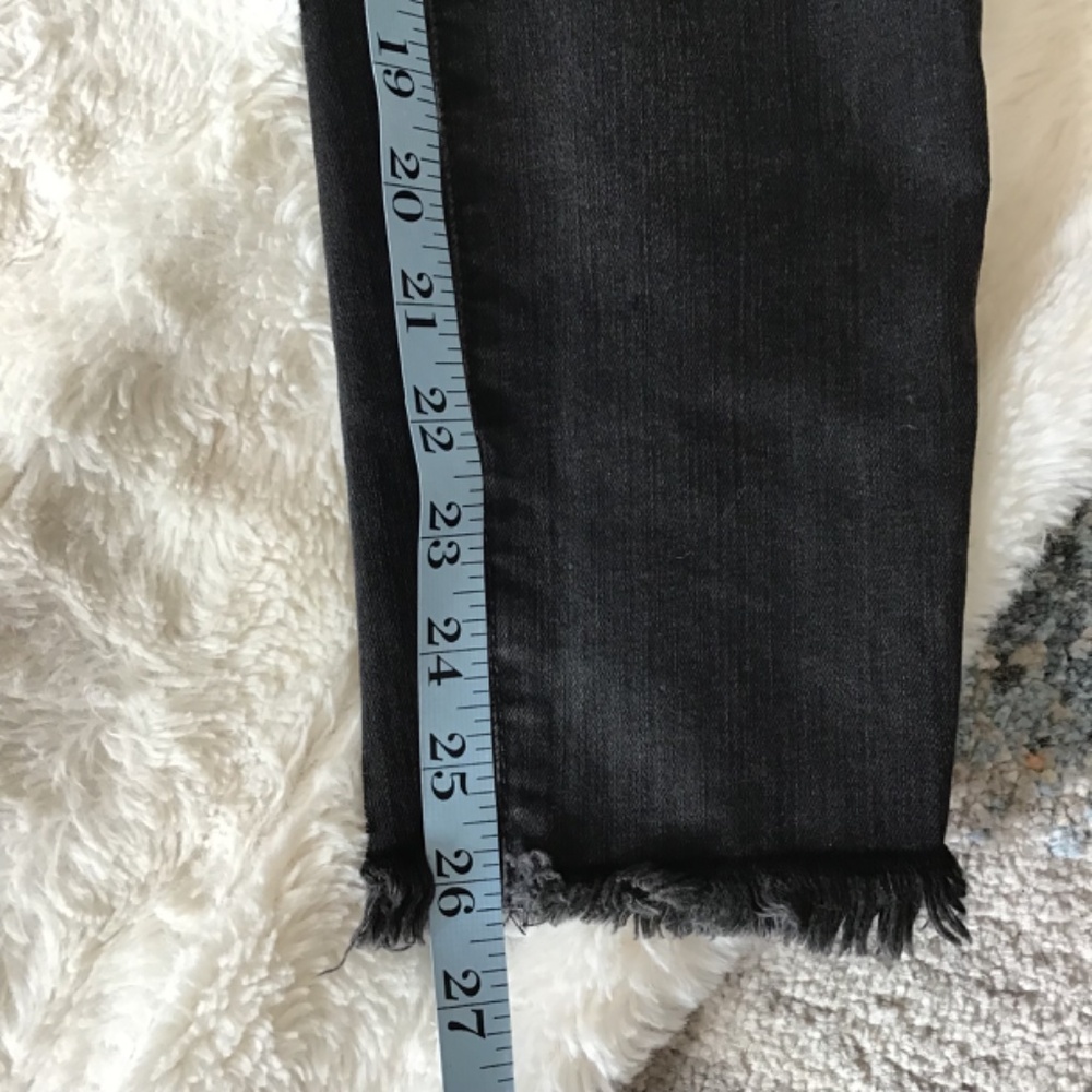 Madewell Women Size 25P 10” High-Rise Skinny Jeans Berkeley Black Button Fly - Picture 10 of 12